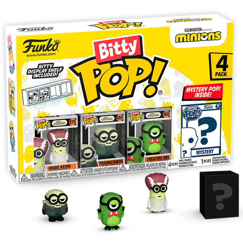 Blister 4 Figurer Bitty POP Minions Serie 2