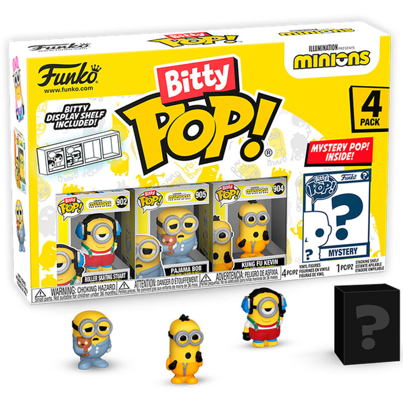 Blister 4 Figurer Bitty POP Minions Serie 3
