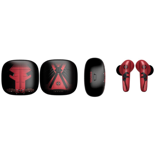 Marvel Deadpool Trådlösa Hörlurar med Mini Kabelfigur