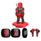 Marvel Deadpool Trådlösa Hörlurar med Mini Kabelfigur