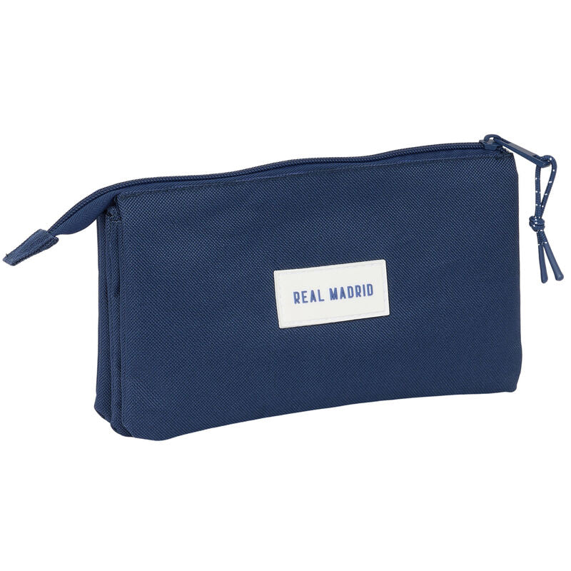 Real Madrid marinblå trippelt pennfodral