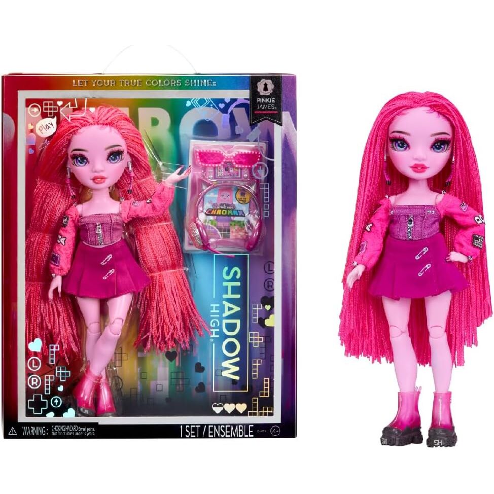 Size: 26cm. Articulated doll. The rainbow has infinite colour possibilities including the monochrome scale! These wonderful new 6 characters represent different shades of the shades. Each of them has a unique style that is reflected in their looks and their many fashion accessories. And when they line up they manage to outshine Rainbow High.
