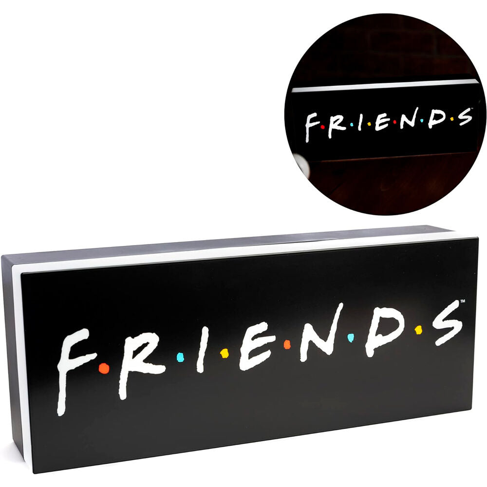 Size: 12x30cm. The black background allows the white Friends letters and the different coloured spacers to stand out when illuminated with the supplied USB cable or 3 AAA batteries (not included). The light can be used free standing or mounted on a wall.