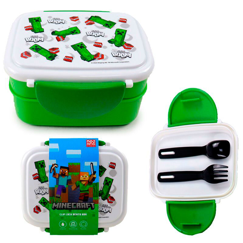 Minecraft TNT Lunch Box med Bestick
