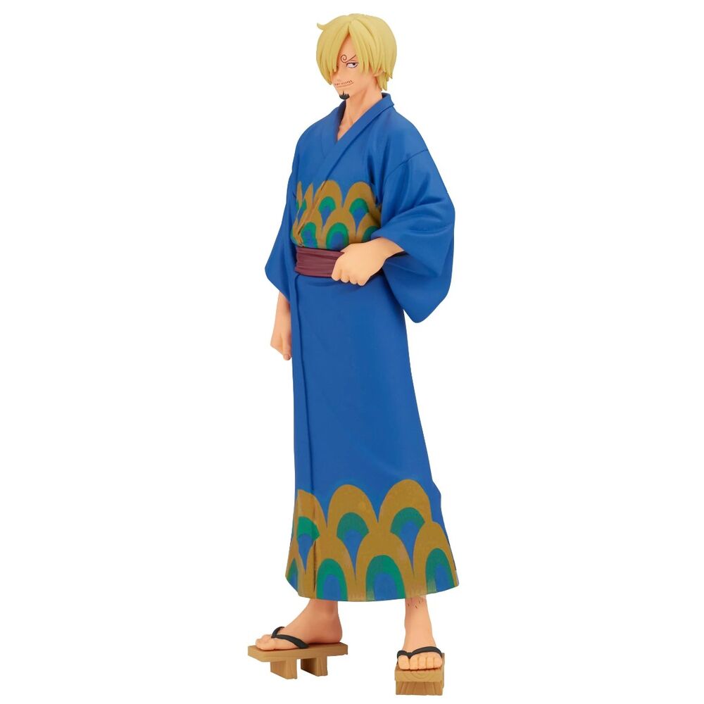One Piece Grandline Series Wanokuni Yukata Silvers Sanji Figur 17cm