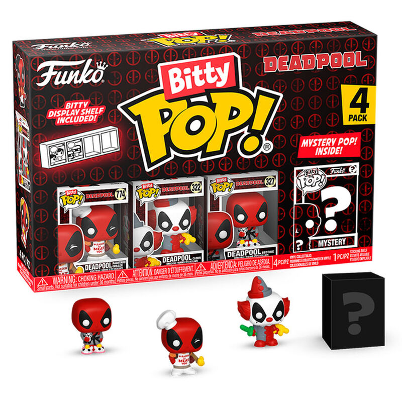 Your favourite Pops! have been shrunk into Bitty Pops! Expand your collection with this assortment of Bitty Pop! figures featuring your most beloved cartoon characters! Each 4-pack comes with one rare or hyper rare mystery Bitty Pop! to complete the series. Bitty Pops! are packaged in hard acrylic cases with detachable bottom lids. Detachable bottom lids double as acrylic bases
