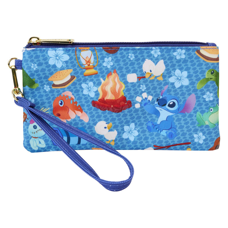 Loungefly Disney Stitch Camping Cuties Zipper Wrislet Wallet