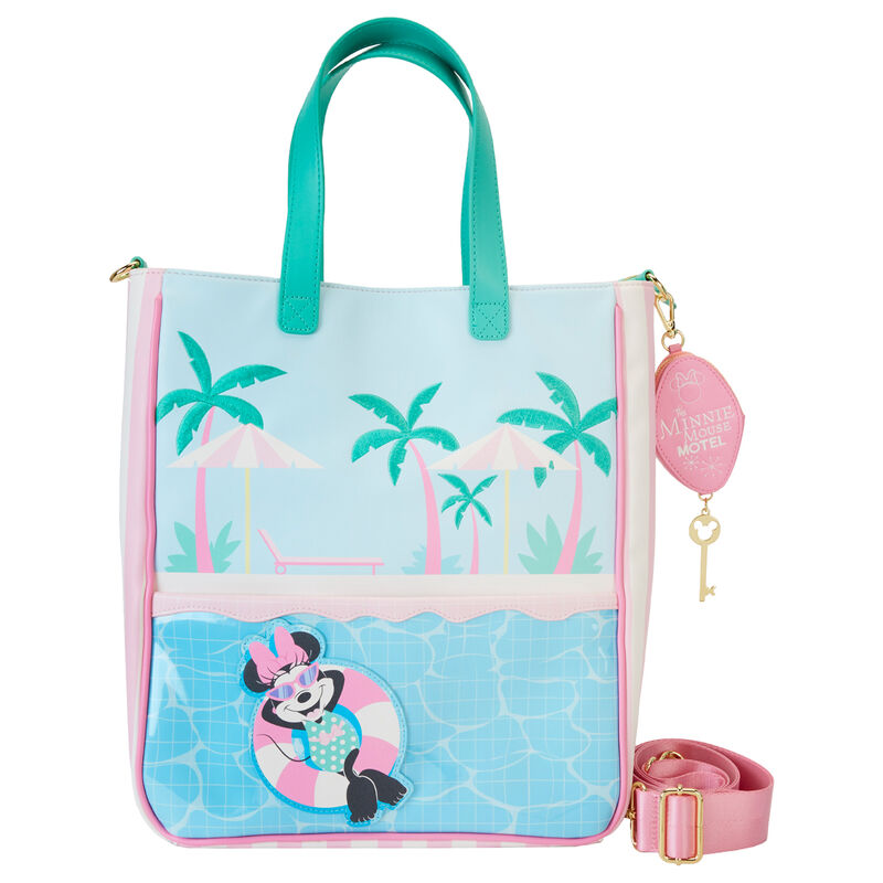 Loungefly Disney Minnie Mouse Semester Stil Tote Bag med Myntväska
