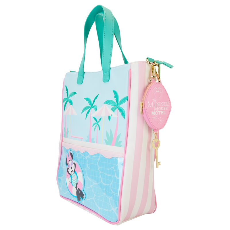 Loungefly Disney Minnie Mouse Semester Stil Tote Bag med Myntväska