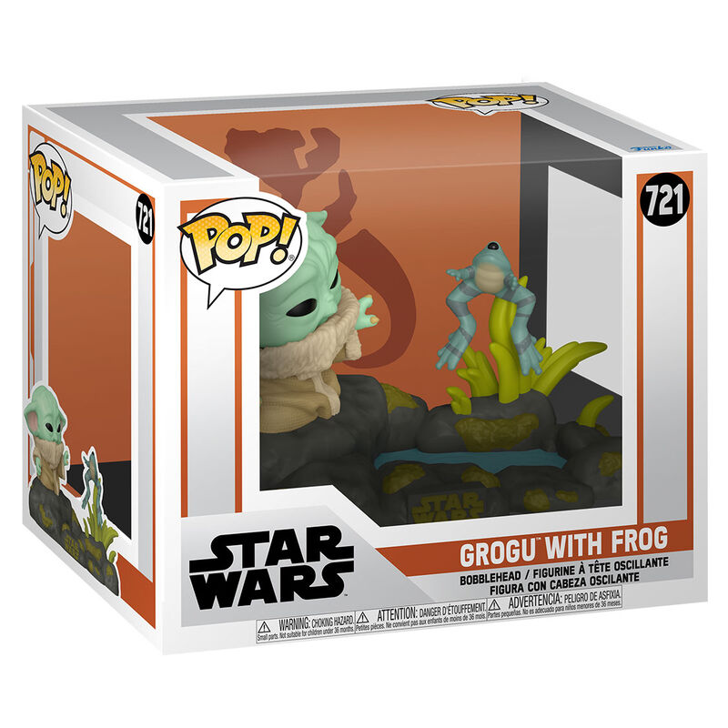POP figur Deluxe Star Wars The Mandalorian Grogu med Groda