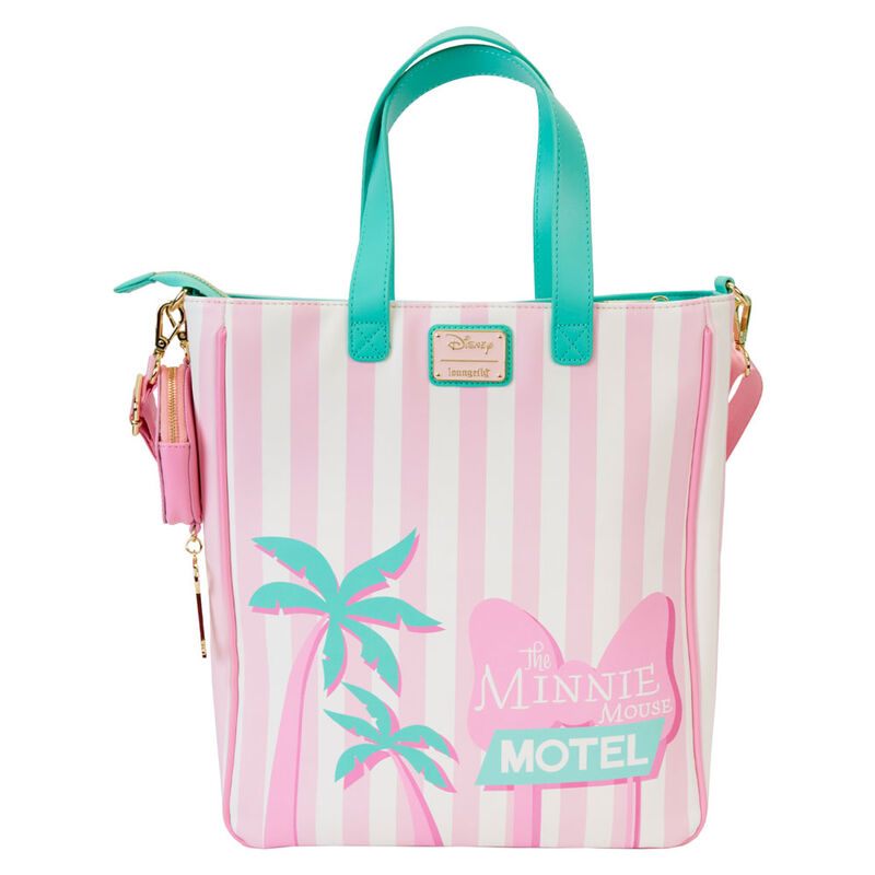 Loungefly Disney Minnie Mouse Semester Stil Tote Bag med Myntväska