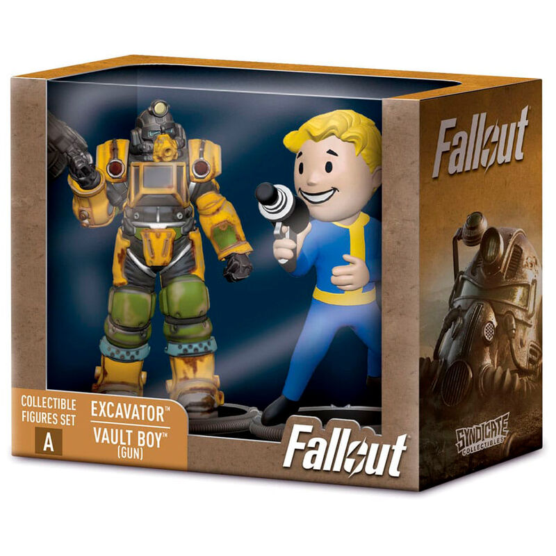 Fallout Excavator & Vault Boy Gun set - 2 figurer 7cm