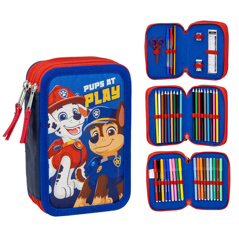 Paw Patrol Triple Pennfodral – Håll ordning på dina skolmaterial