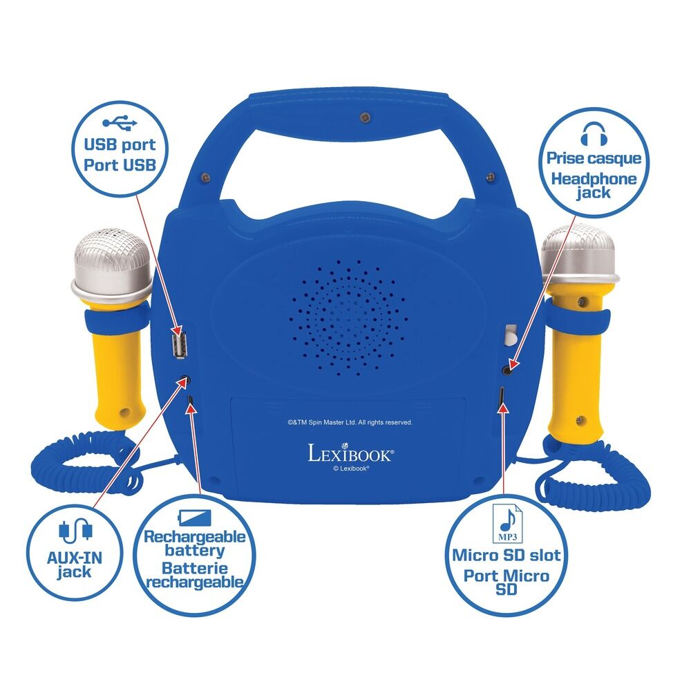 Paw Patrol Bärbar Karaoke Musikspelare