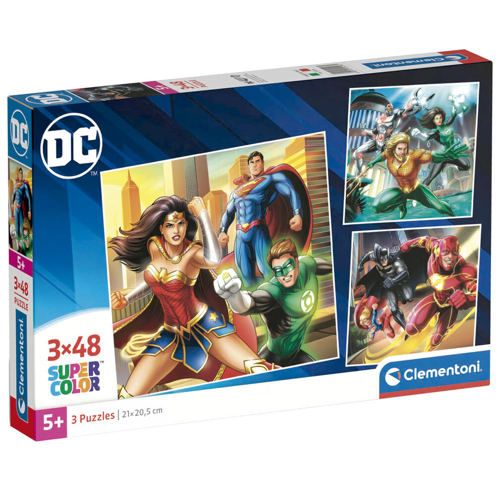 DC Comics Justice League pussel 3x48 delar