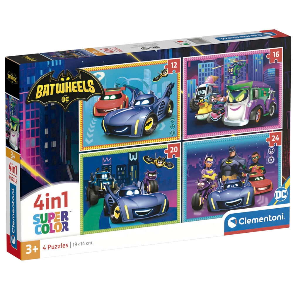 DC Comics Batwheels Pussel 12+16+20+24 bitar