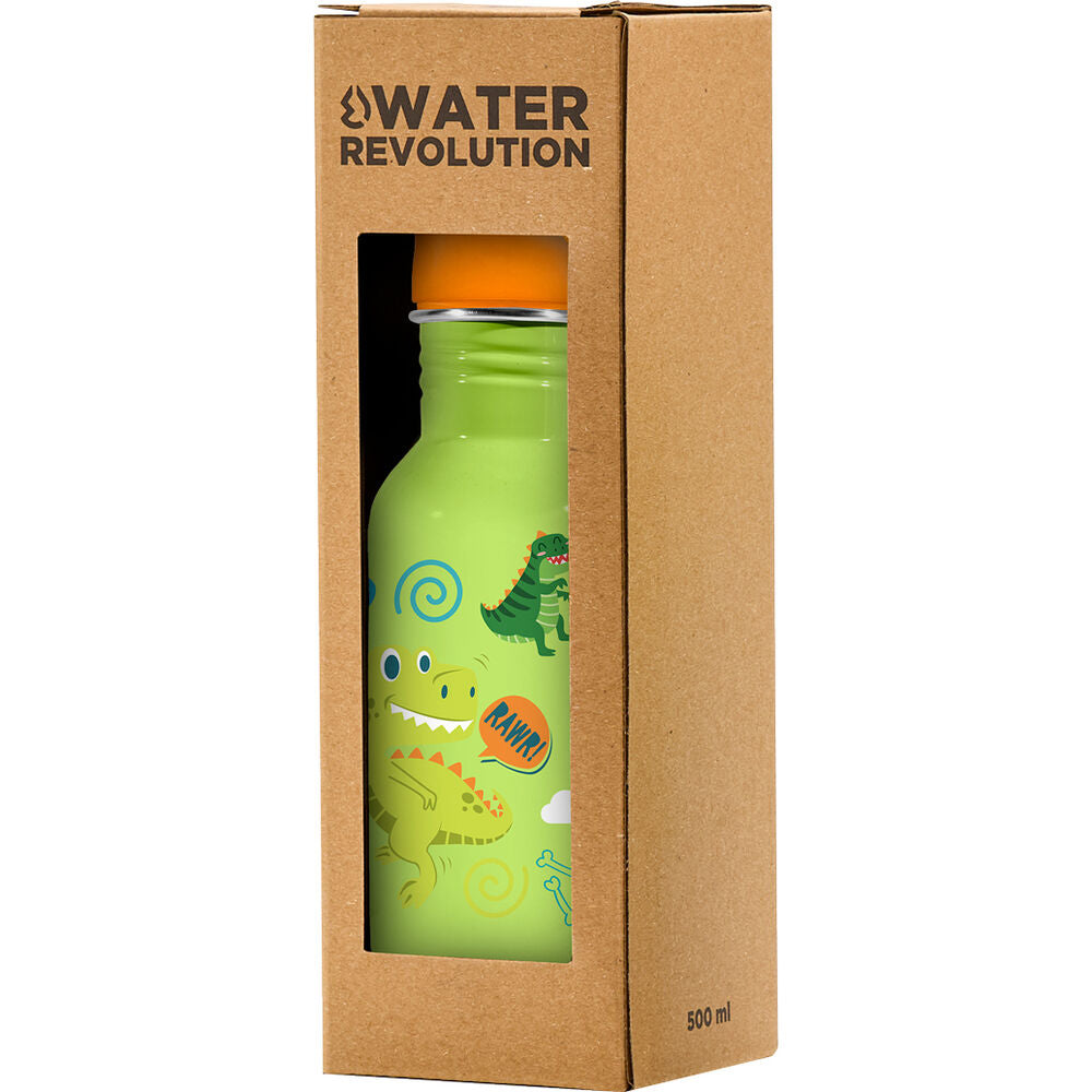 Water Revolution Dino Raw rostfritt stålflaska 500ml