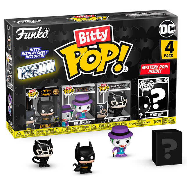 Blister 4 figurer Bitty POP DC Comics Batman 85-årsjubileum
