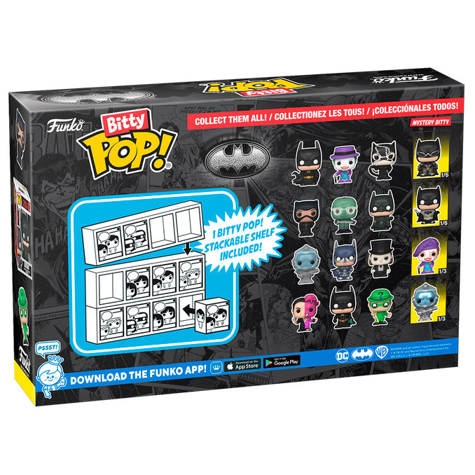 Blister 4 figurer Bitty POP DC Comics Batman 85-årsjubileum
