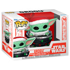 POP Figur Star Wars Grogu med Julmössa i Pram