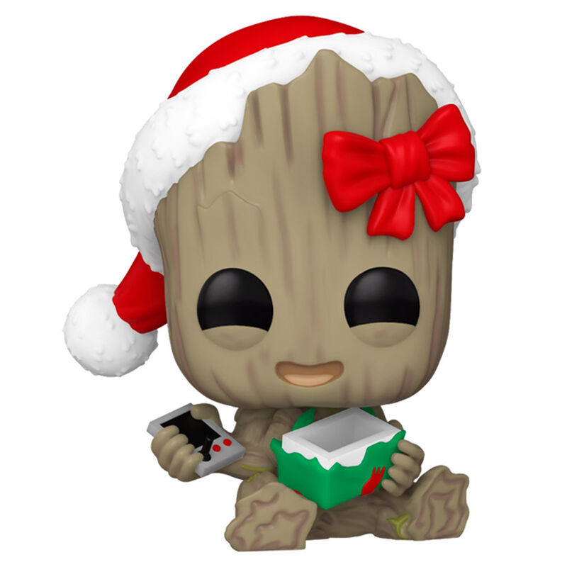 Funko POP Marvel Groot med Present Figur