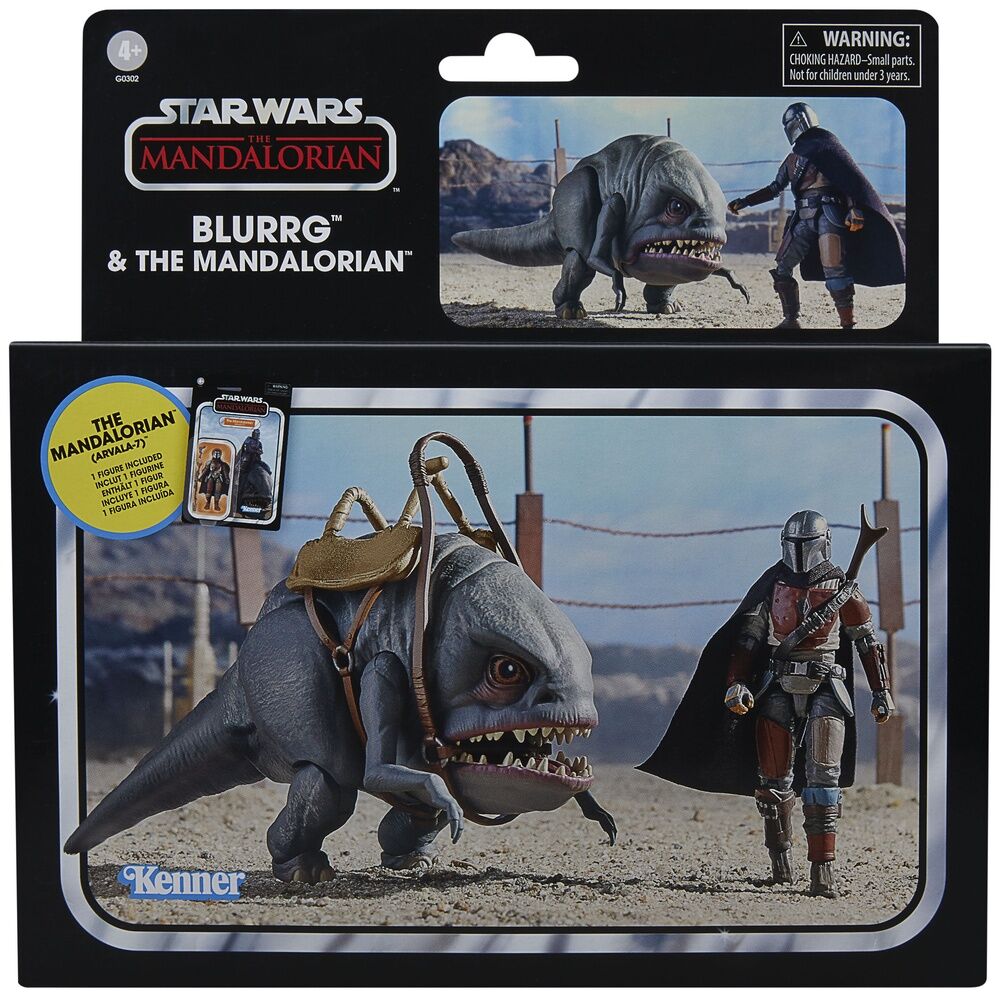 Star Wars The Mandalorian - Blurrg & Mandalorian set 2 figurer 9,5 cm
