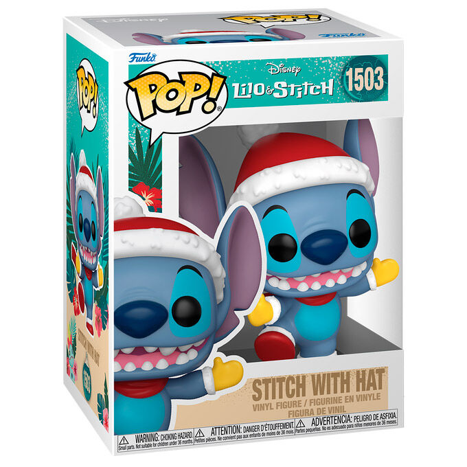 Funko POP Disney Stitch med Jultomte-Hatt - 9cm