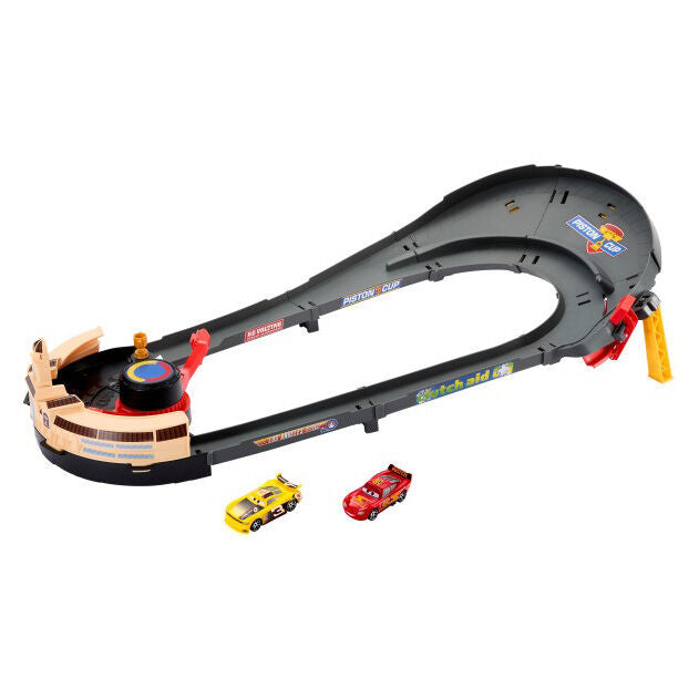 Disney Pixar Cars Nascar Racing Set med Lightning McQueen & Carstin Ace Dillon
