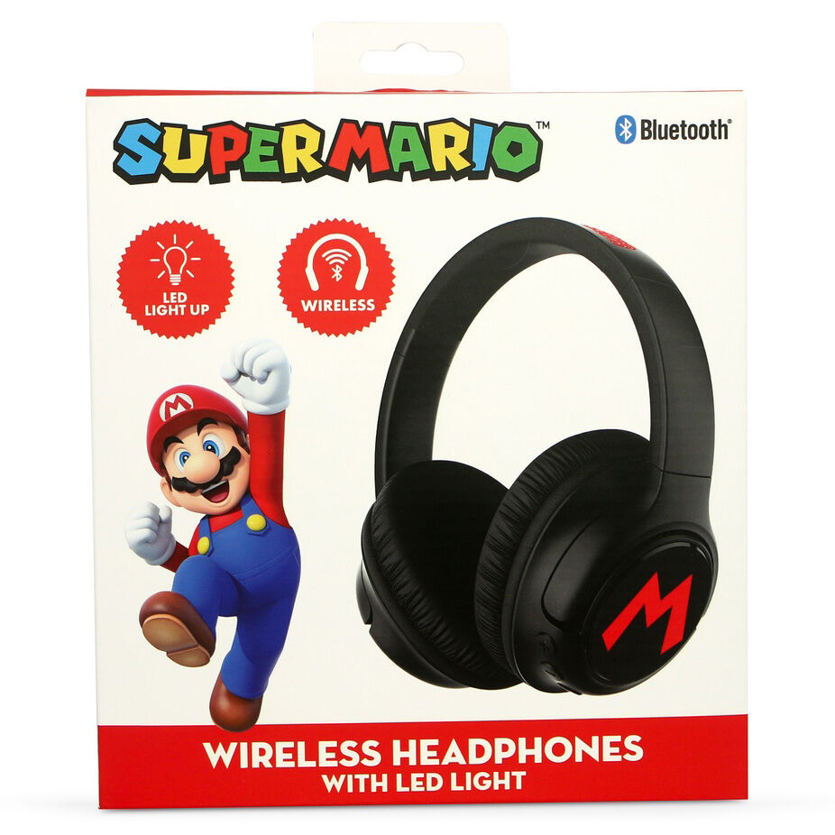 Super Mario Bros trådlösa LED-hörlurar