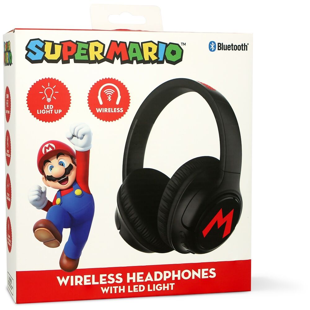 Super Mario Bros trådlösa LED-hörlurar