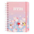 It has 90 A5 size sheets. Hardback covers with wire-o binding. Elastic band closure. Includes inside pocket. Rounded outer corners.