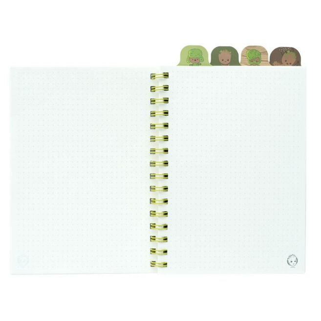 It has 80 A5 size lined sheets. Soft cover with matte finish. Wire-o binding. Includes four personalised dividers.
