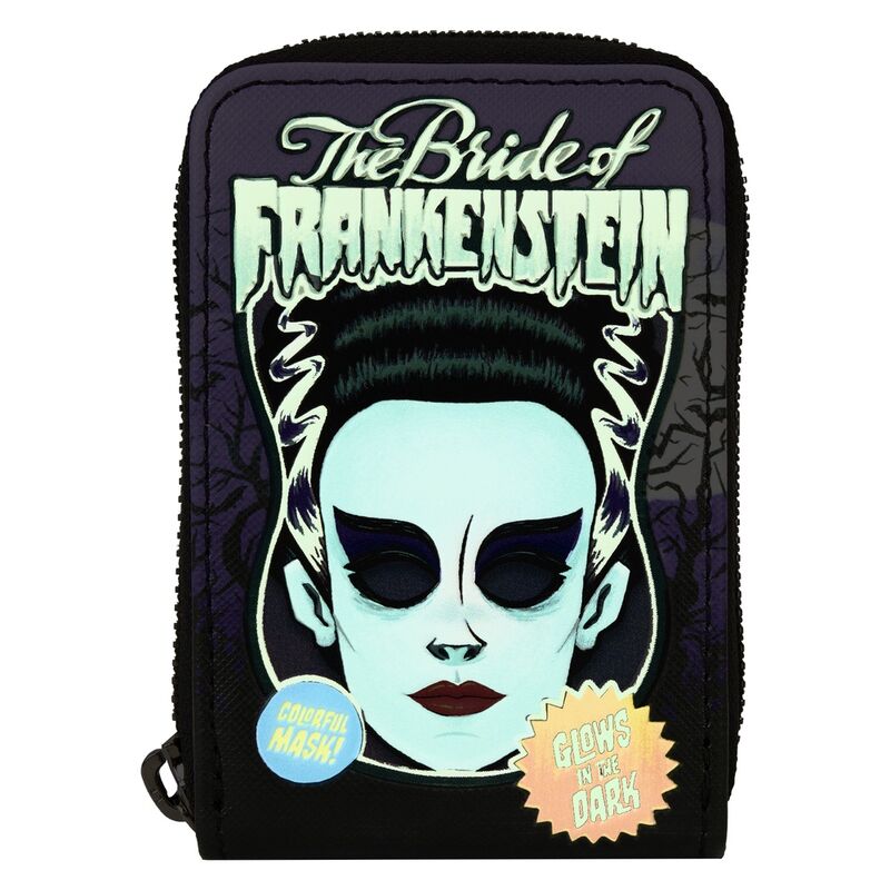 Loungefly Universal Monster Bride of Frankenstein Neon Mask Kortfodral