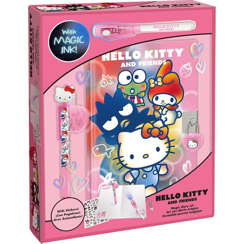 Hello Kitty Dagbok med Magisk Penna och Topper Pen