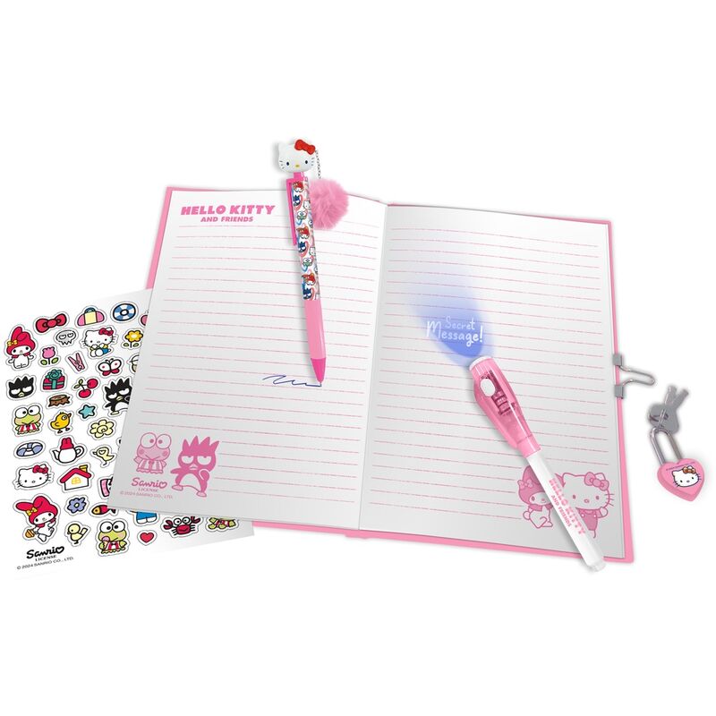 Hello Kitty Dagbok med Magisk Penna och Topper Pen