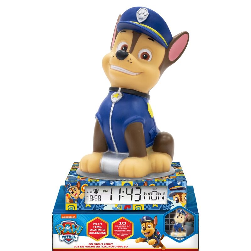 Paw Patrol 3D-lampa med väckarklocka