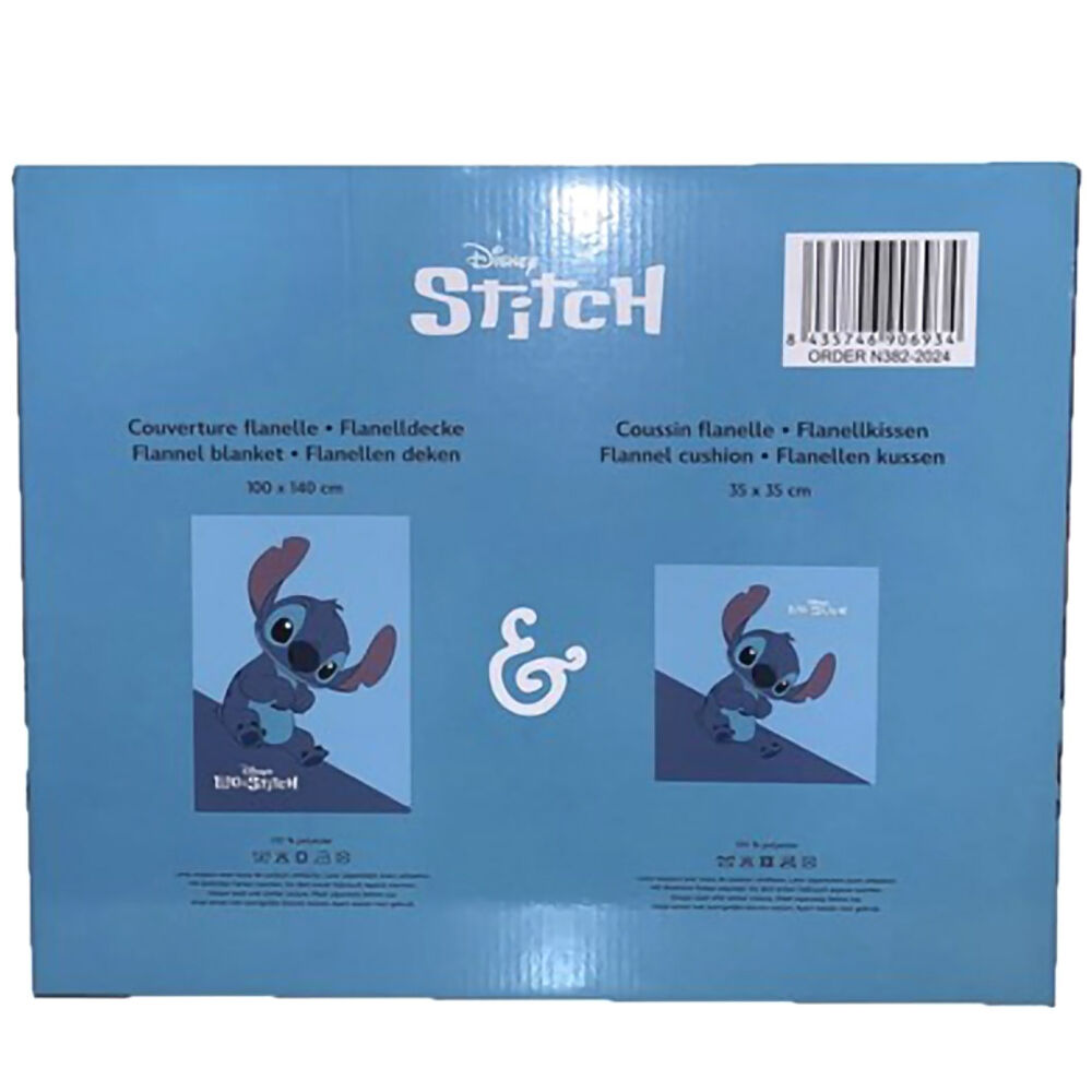 Disney Stitch Polar Blanket och Kudde Set