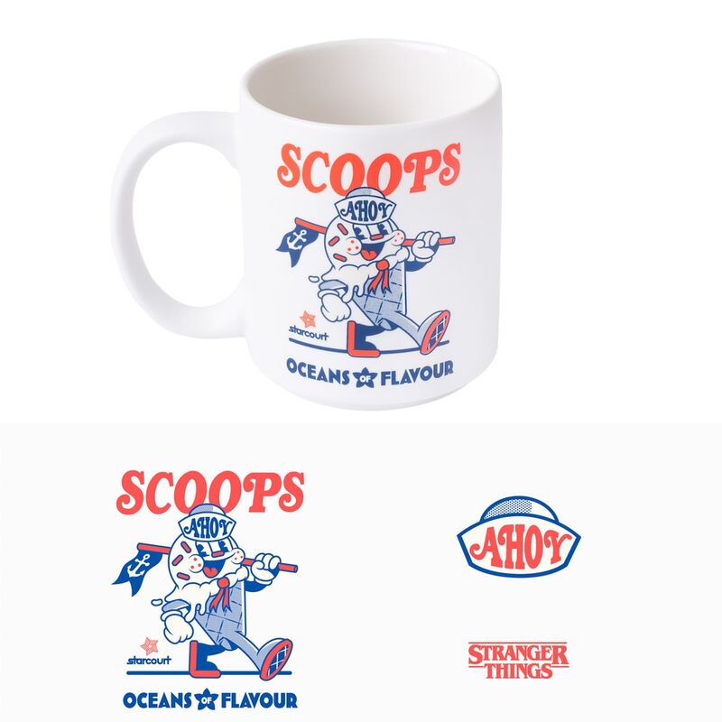 Stranger Things Scoops Ahoy Mug 350ml – Keramisk Kopp för Fans