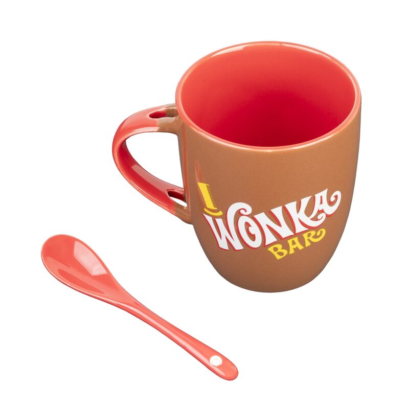 Willy Wonka Bar Mugg 380ml - Unik Keramisk Kopp med Sked