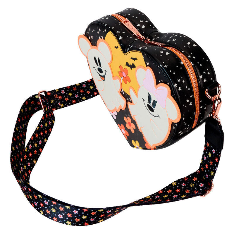 Loungefly Disney Mickey & Minnie Floral Ghost Axelremsväska