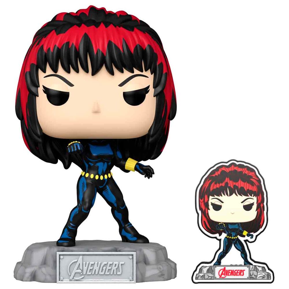 POP Figur Marvel Avengers 60-årsjubileum Comic Black Widow med Pin Exklusiv
