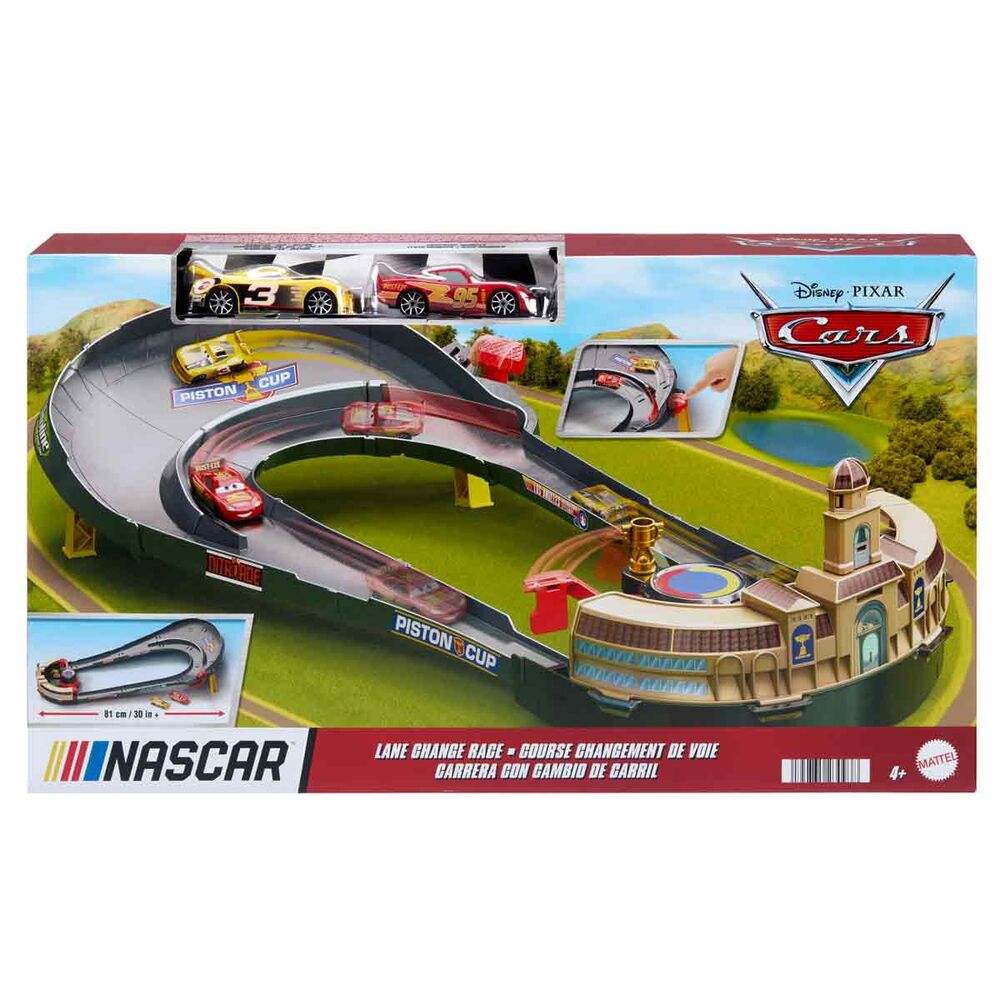 Disney Pixar Cars Nascar Racing Set med Lightning McQueen & Carstin Ace Dillon