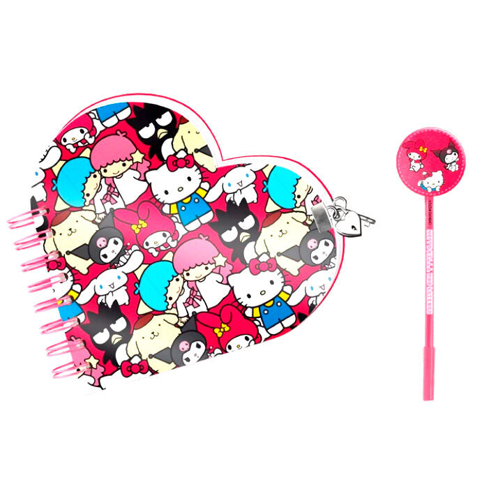 Hello Kitty Vänner Dagbok + Pen Set