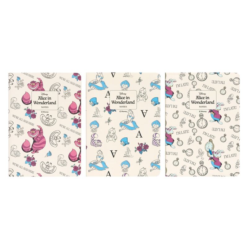 Disney Alice i Underlandet paket 3 A6 Anteckningsblock