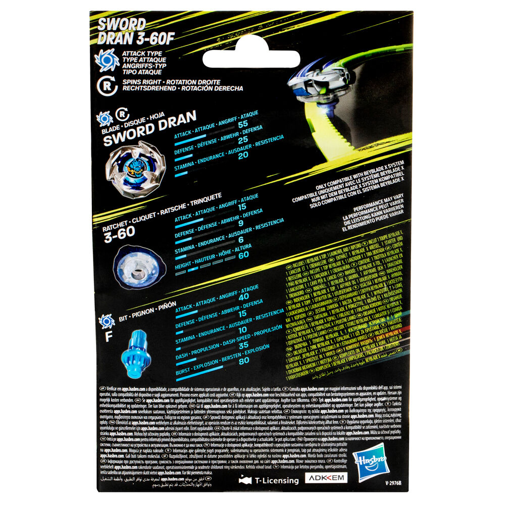 BeybladeX Sword Dran 3-60F Spel