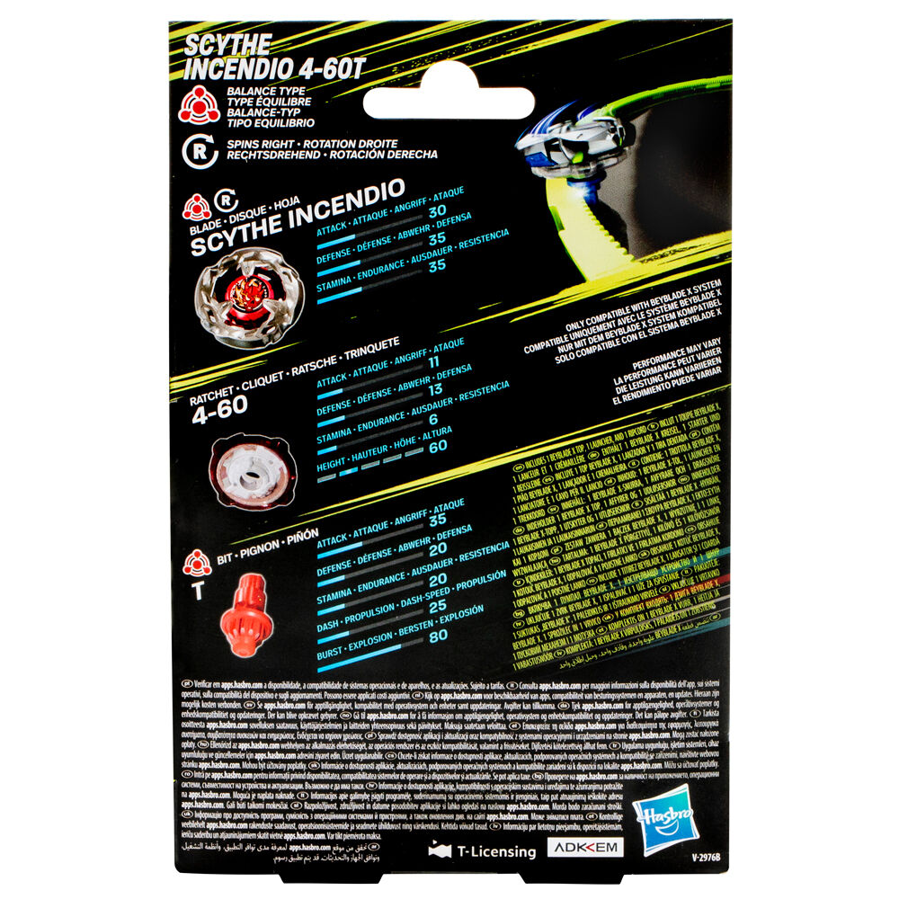 BeybladeX Scythe Incendio 4-60T spel