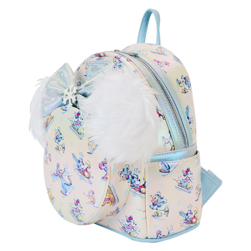 Loungefly Disney Mickey och Vänner Vinter Wonderland Ryggsäck och Huvudband Set