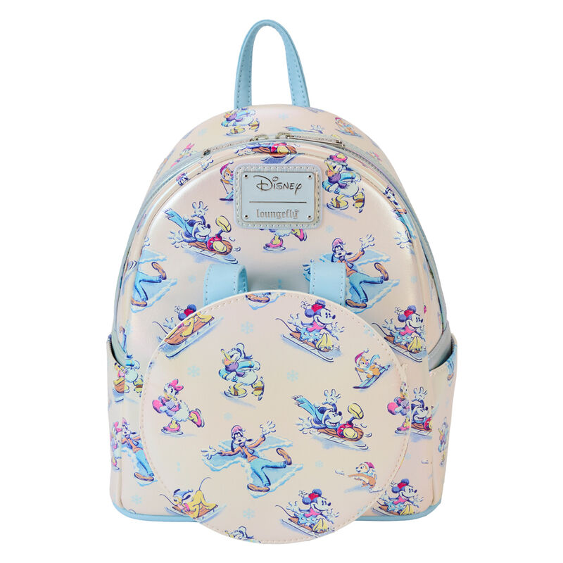 Loungefly Disney Mickey och Vänner Vinter Wonderland Ryggsäck och Huvudband Set