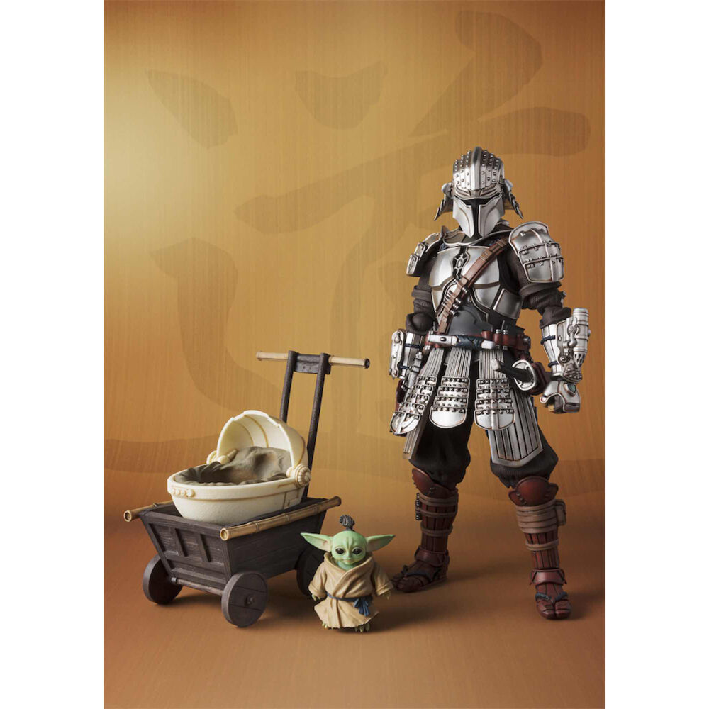 Star Wars Ronin Mandalorian Beskar Armor & Grogu Figur 18cm