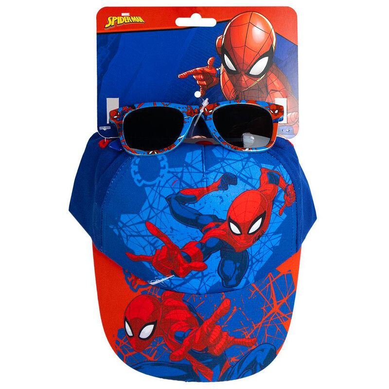 Marvel Spiderman set med keps + solglasögon